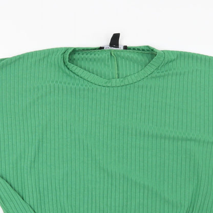 Womens UK Size 10 New Look Green Basic Blouse
