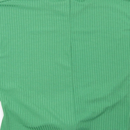 Womens UK Size 10 New Look Green Basic Blouse