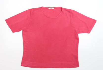 Marks & Spencer Womens Pink  Knit Pullover Jumper Size 16