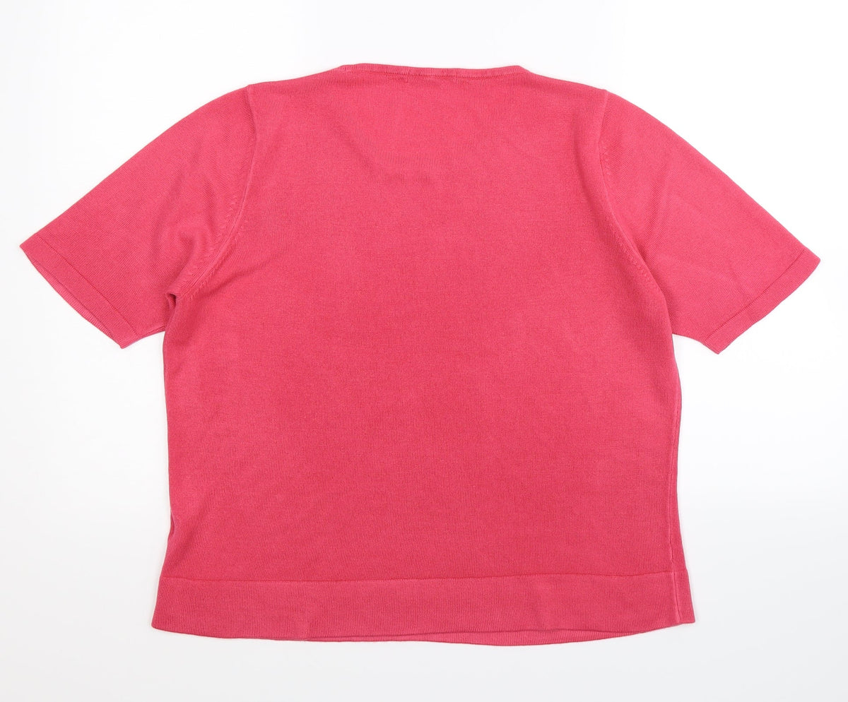 Marks & Spencer Womens Pink  Knit Pullover Jumper Size 16