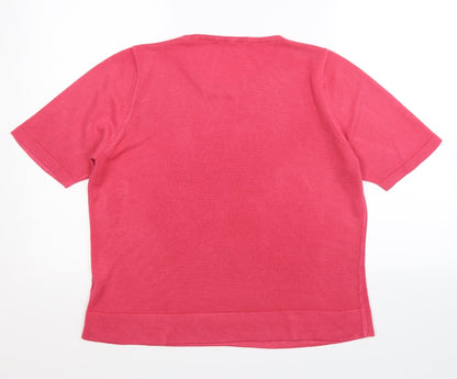 Marks & Spencer Womens Pink  Knit Pullover Jumper Size 16