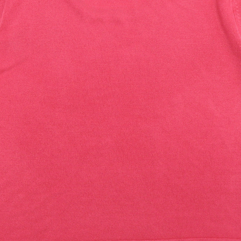 Marks & Spencer Womens Pink  Knit Pullover Jumper Size 16