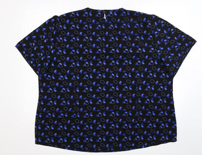 Alexandra Womens Black   Basic T-Shirt Size 24