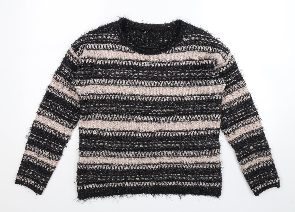 Apricot Womens Multicoloured Striped Knit Pullover Jumper Size M