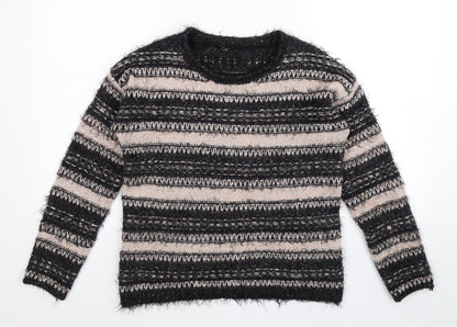 Apricot Womens Multicoloured Striped Knit Pullover Jumper Size M