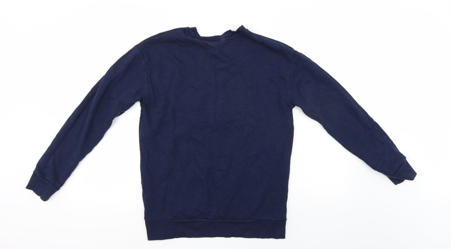 H&M Girls Blue   Pullover Sweatshirt Size 12-13 Years