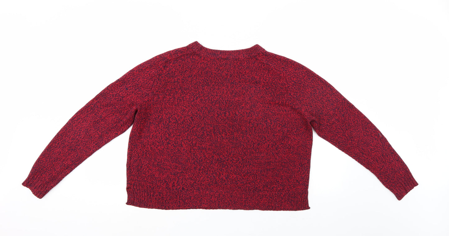 Divided Womens Red   Pullover Jumper Size L