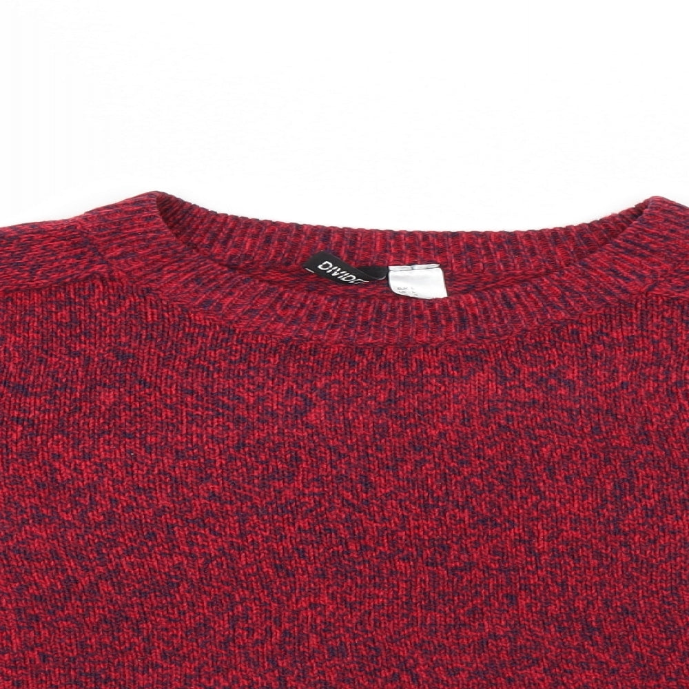 Divided Womens Red   Pullover Jumper Size L