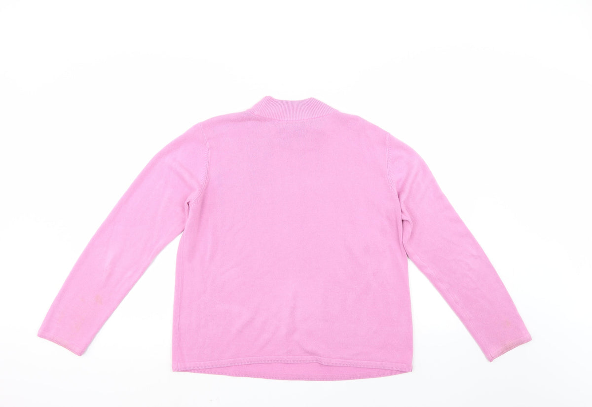 Bonmarché Womens Pink Pullover Jumper Size L