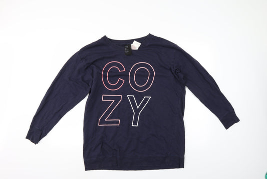 H&M Womens Blue   Pullover Sweatshirt Size M