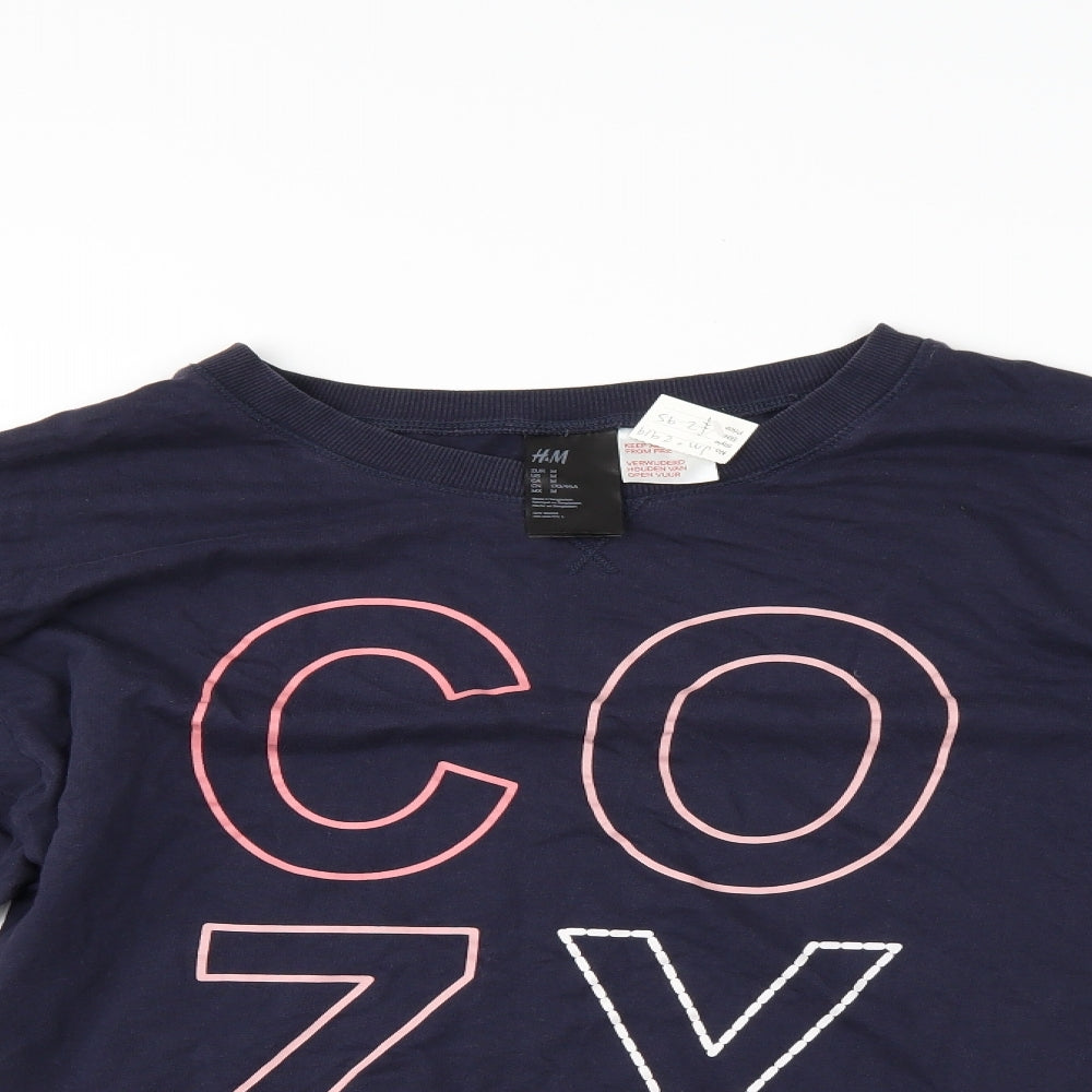 H&M Womens Blue   Pullover Sweatshirt Size M