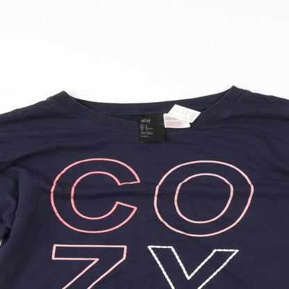 H&M Womens Blue   Pullover Sweatshirt Size M