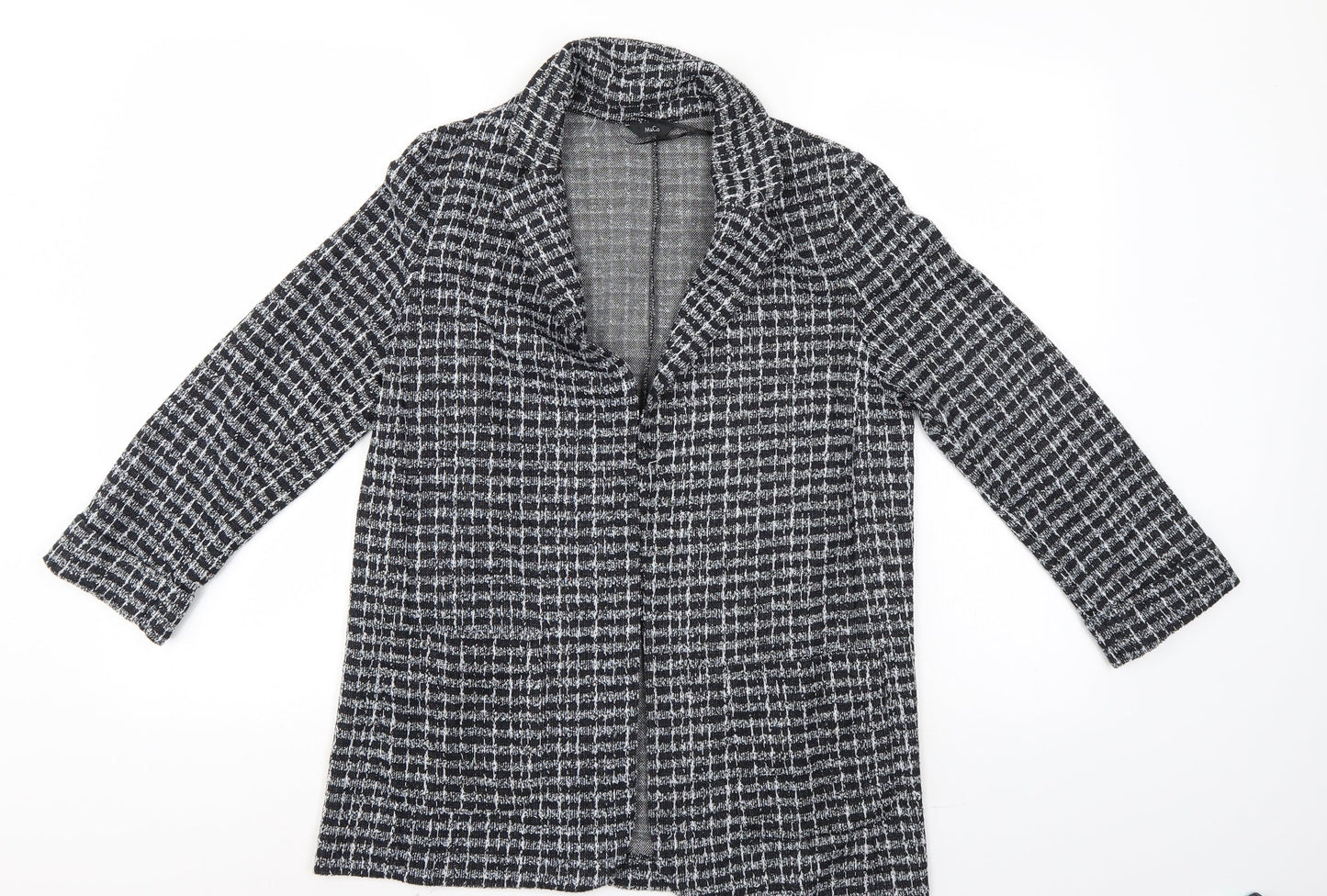 M&Co Womens Black Check  Jacket  Size 10