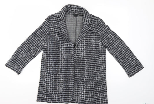 M&Co Womens Black Check  Jacket  Size 10