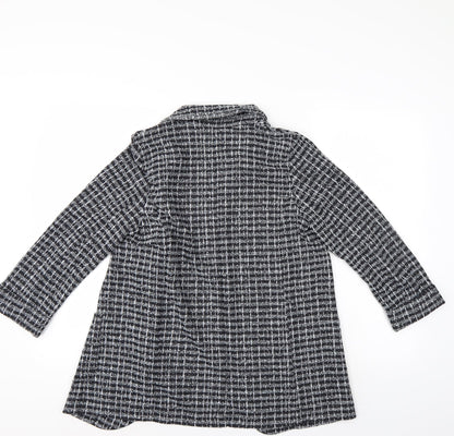 M&Co Womens Black Check  Jacket  Size 10