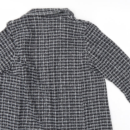 M&Co Womens Black Check  Jacket  Size 10