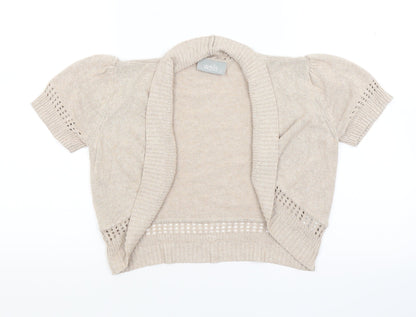 Wallis Womens Beige  Knit Shrug Jumper Size S