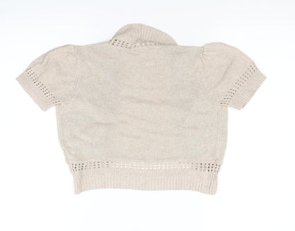 Wallis Womens Beige  Knit Shrug Jumper Size S