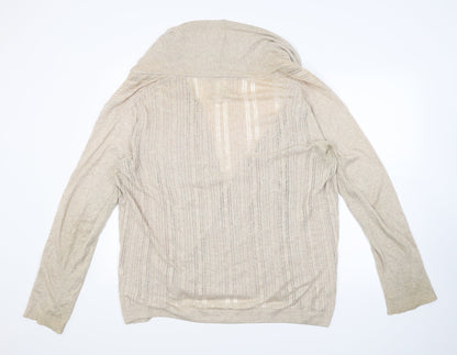 River Island Mens Beige  Knit Cardigan Jumper Size M