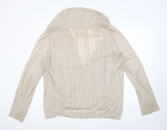 River Island Mens Beige  Knit Cardigan Jumper Size M