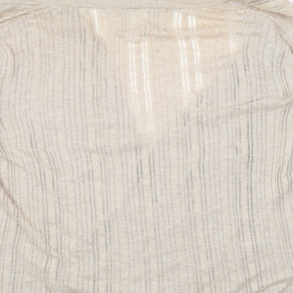 River Island Mens Beige  Knit Cardigan Jumper Size M