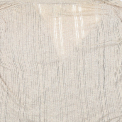 River Island Mens Beige  Knit Cardigan Jumper Size M