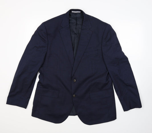 Mens UK Size 42 Marks and Spencer Regular Blue Suit Jacket