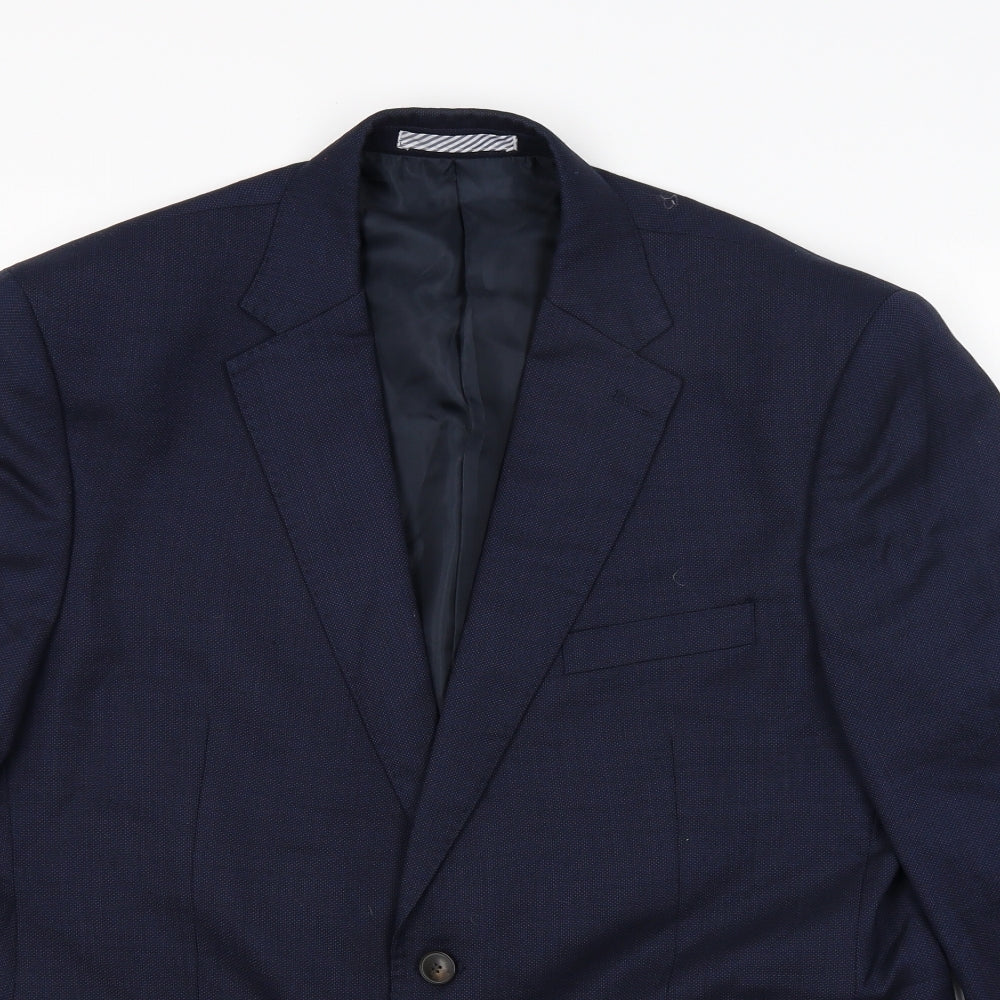 Mens UK Size 42 Marks and Spencer Regular Blue Suit Jacket