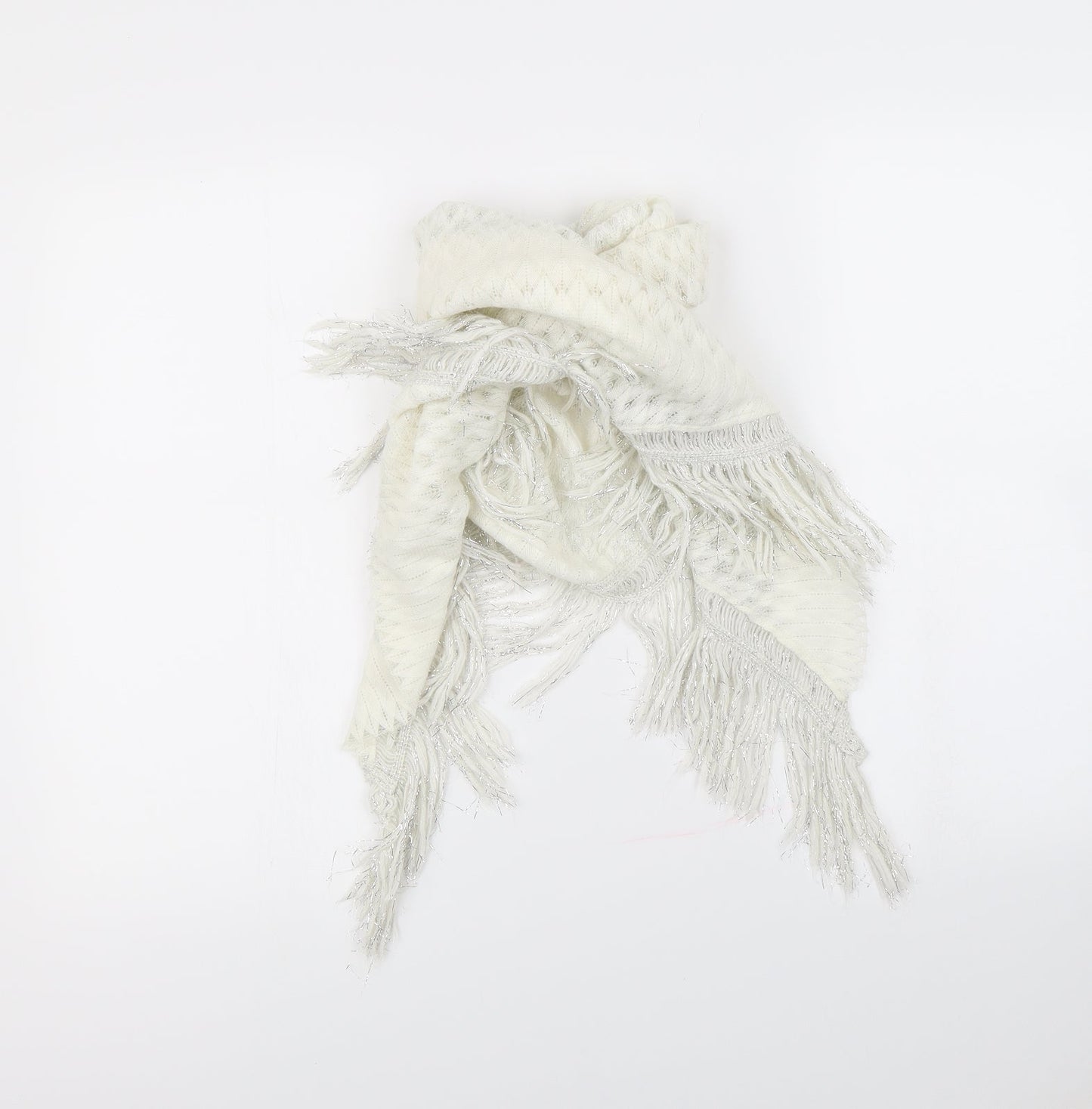 Preworn Womens White    Scarf