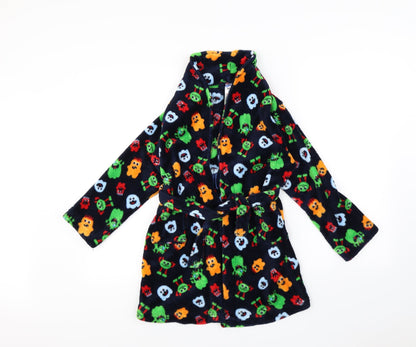 Preworn Boys Blue Spotted   Robe Size 6 Years