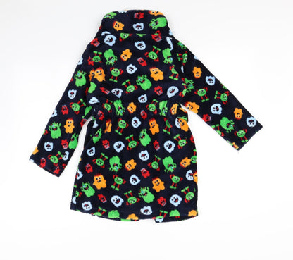 Preworn Boys Blue Spotted   Robe Size 6 Years