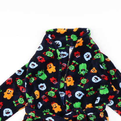 Preworn Boys Blue Spotted   Robe Size 6 Years