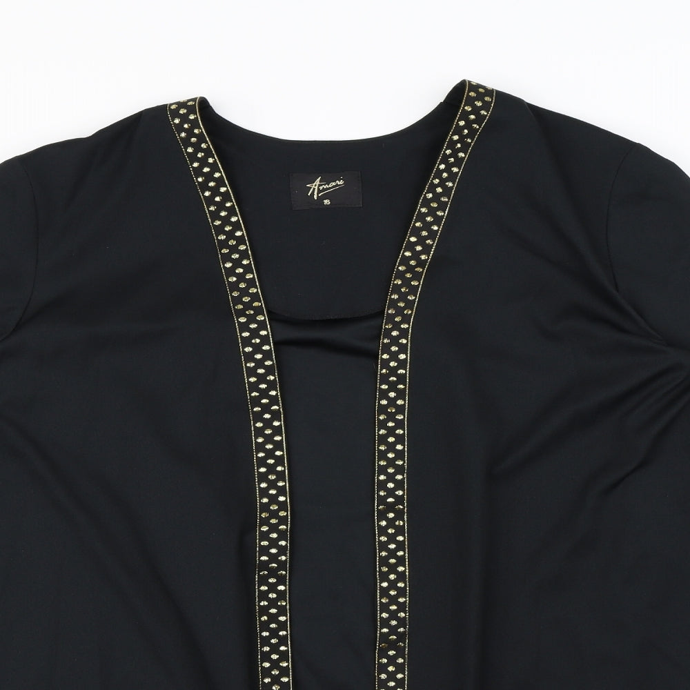 Amari Womens Black   Jacket  Size 16
