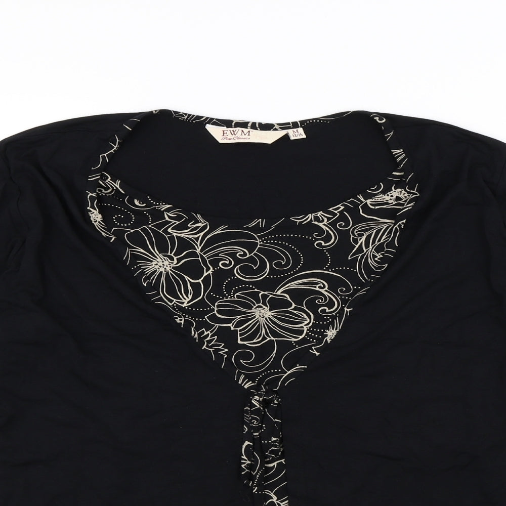 EWM Womens Black   Pullover Sweatshirt Size 14