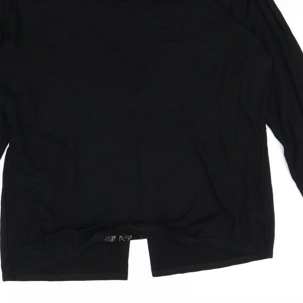 EWM Womens Black   Pullover Sweatshirt Size 14