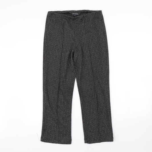 Womens UK Size 12 Bonmarché Regular Fit Dress Pants Black Trousers
