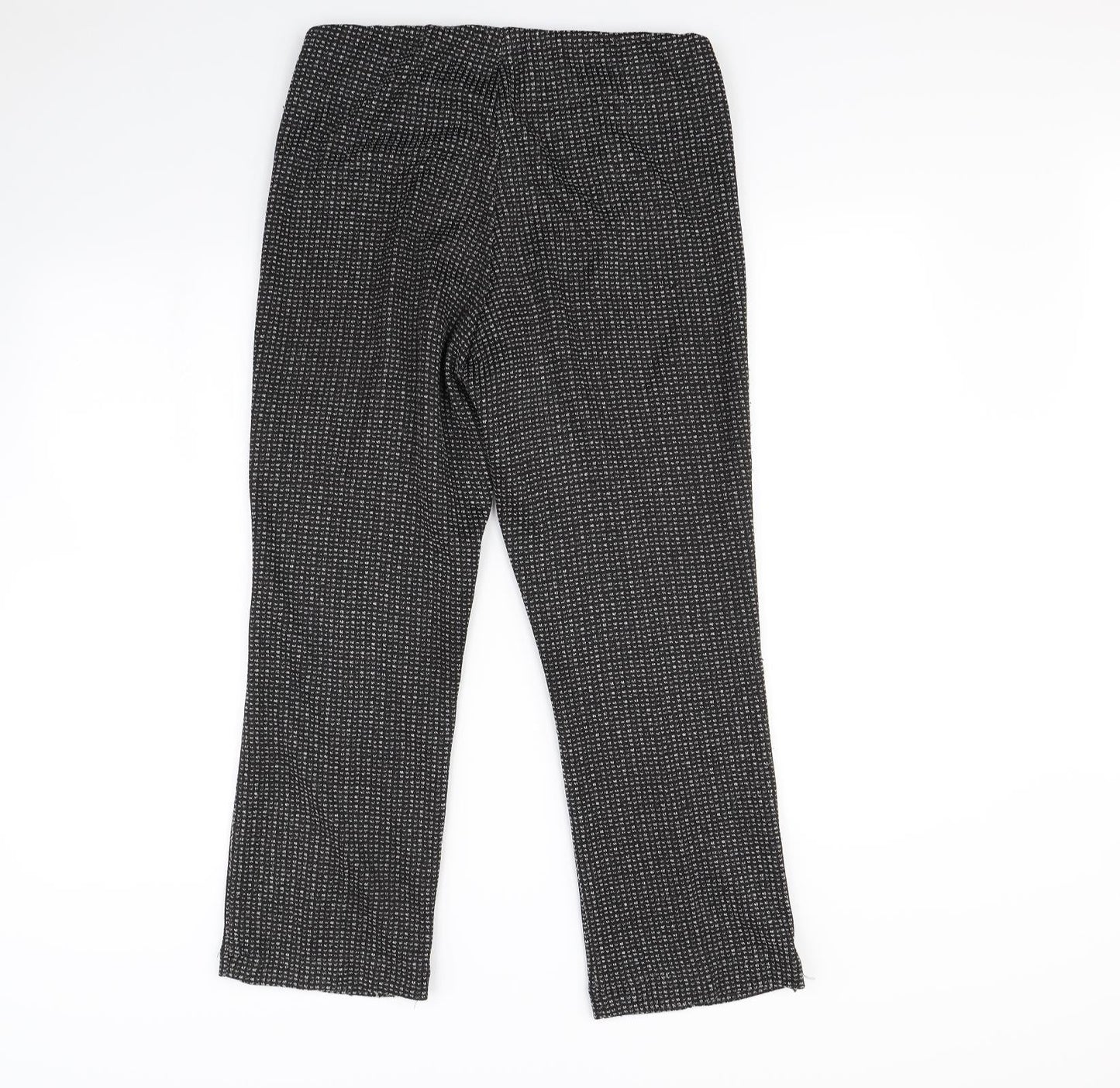 Womens UK Size 12 Bonmarché Regular Fit Dress Pants Black Trousers