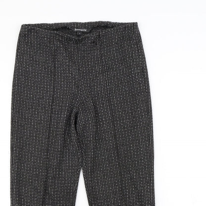 Womens UK Size 12 Bonmarché Regular Fit Dress Pants Black Trousers