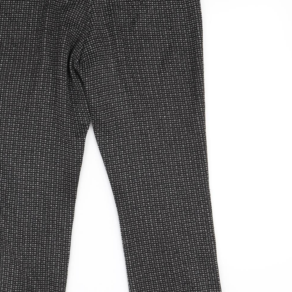 Womens UK Size 12 Bonmarché Regular Fit Dress Pants Black Trousers