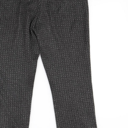 Womens UK Size 12 Bonmarché Regular Fit Dress Pants Black Trousers