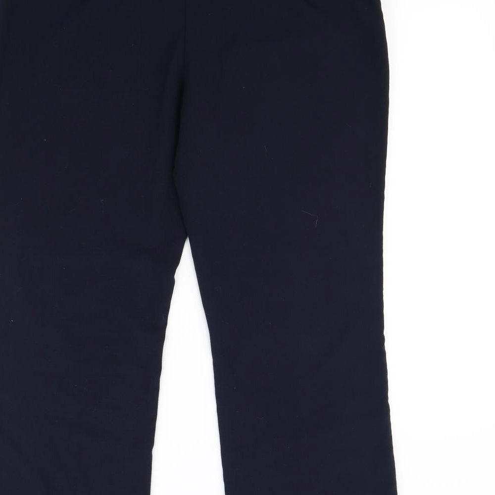 Womens UK Size 14 M&Co Regular Fit Dress Pants Blue Trousers