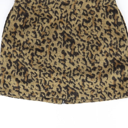 NEXT  Womens Brown Animal Print  Mini Skirt Size 10