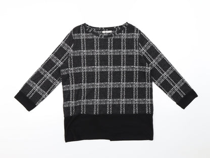 TU Womens Black Check  Pullover Jumper Size 10