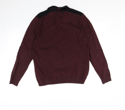 M&S Mens Red   Pullover Jumper Size M