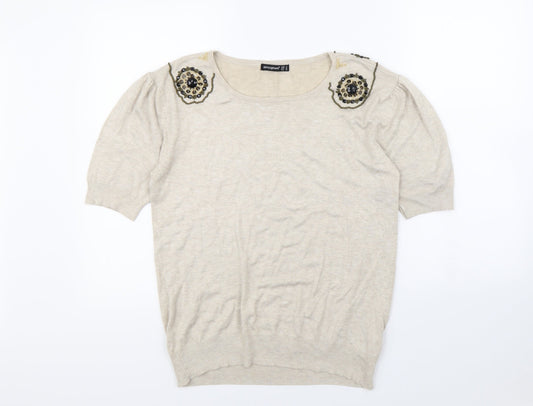 Atmosphere Womens Beige   Pullover Jumper Size 16