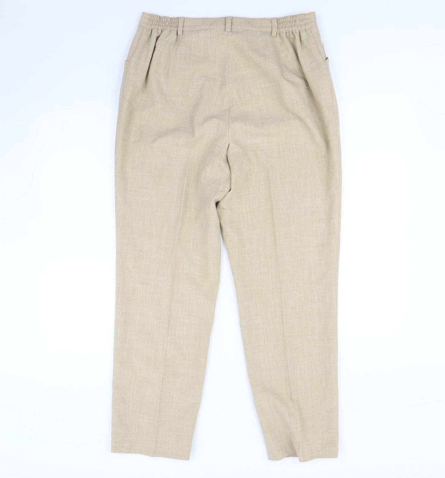 Kris Reutter Womens Beige   Dress Pants Trousers Size 16 L30 in