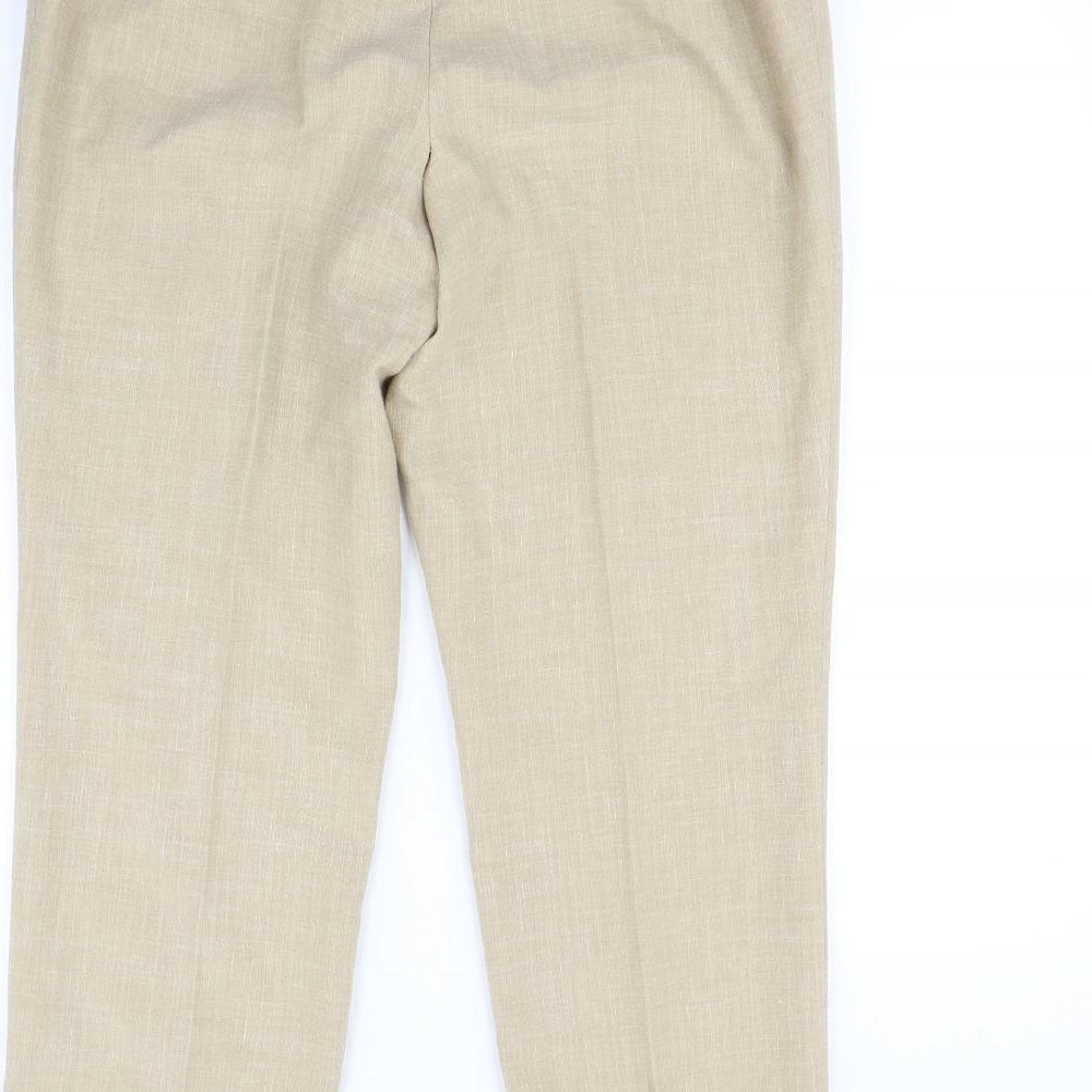 Kris Reutter Womens Beige   Dress Pants Trousers Size 16 L30 in
