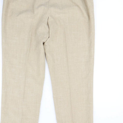 Kris Reutter Womens Beige   Dress Pants Trousers Size 16 L30 in