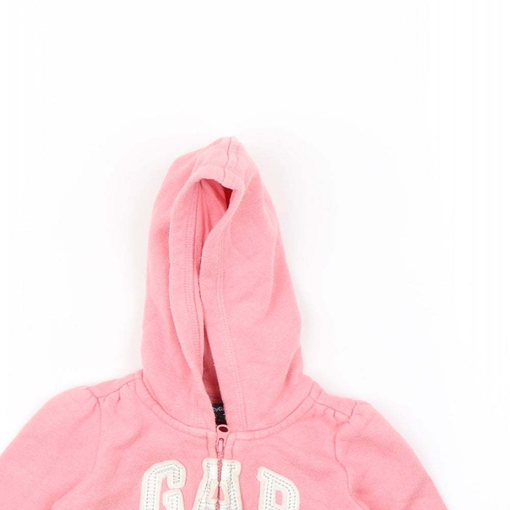 Gap Girls Pink   Full Zip Jumper Size 3-6 Months