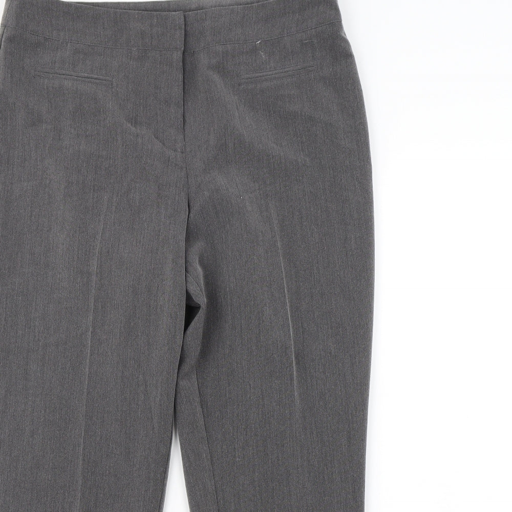 Womens UK Size 14 Mia Moda Regular Fit Dress Pants Grey Trousers